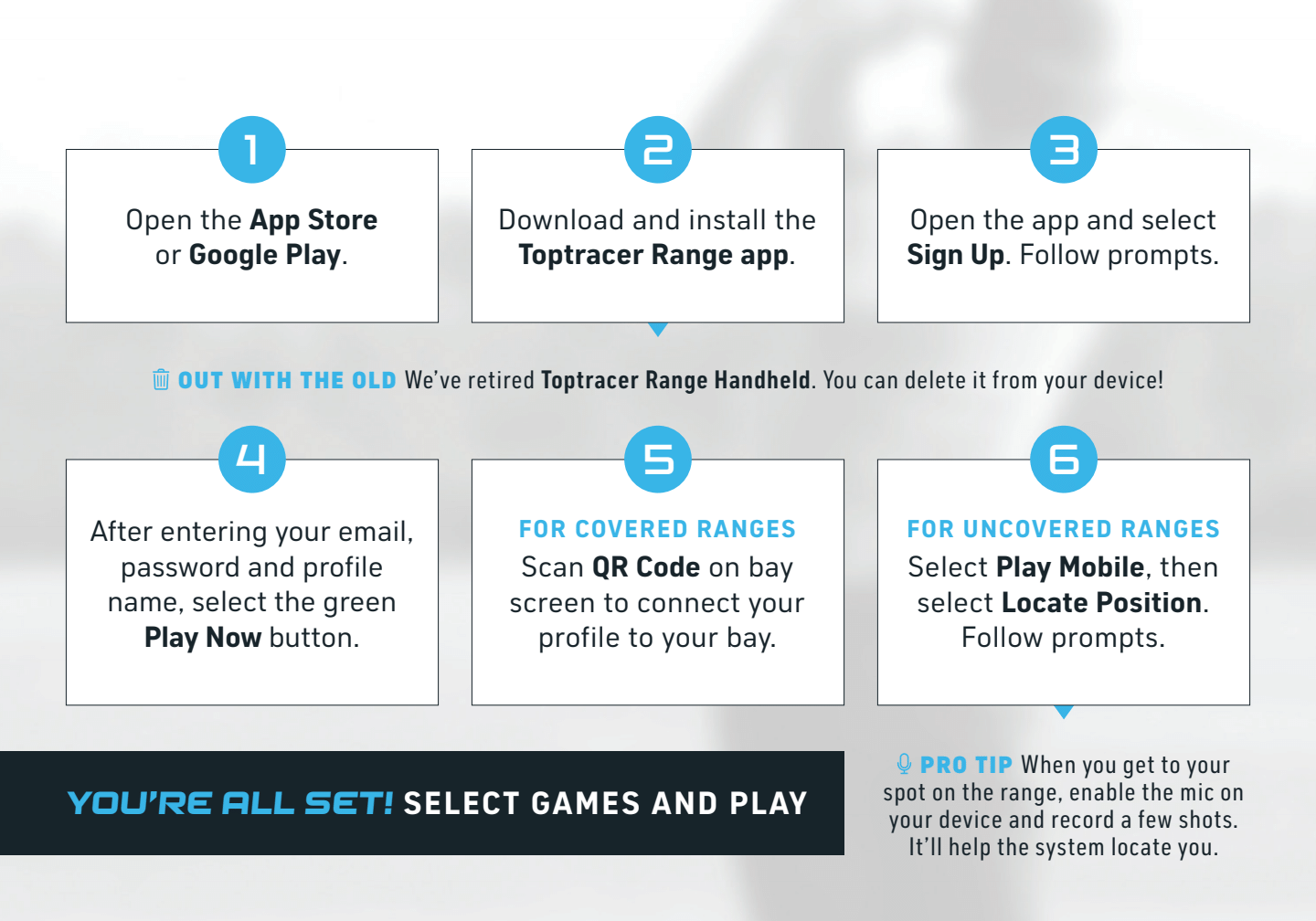 get the app instructions postcard